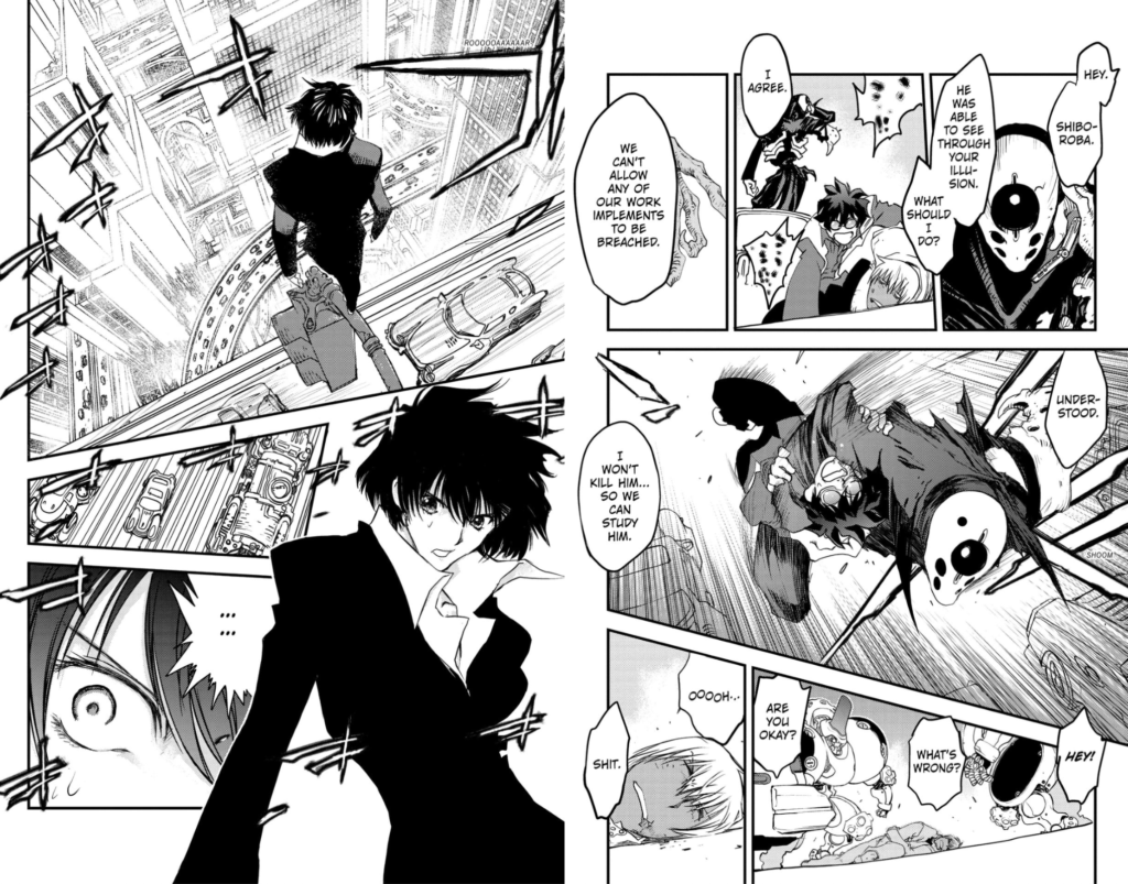 pages 158-159 Blood Blockade Battlefront - Comixology / Kindle version